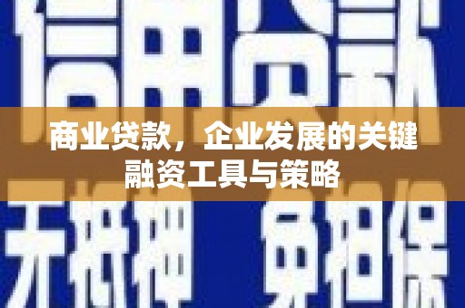 开鲁商业贷款，企业发展的关键融资工具与策略