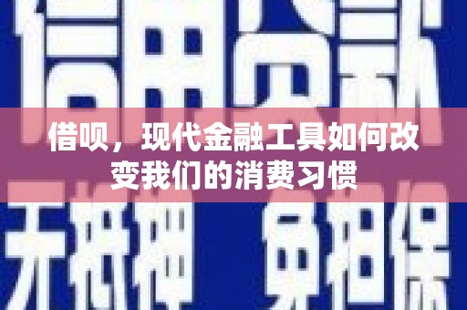 开鲁借呗，现代金融工具如何改变我们的消费习惯