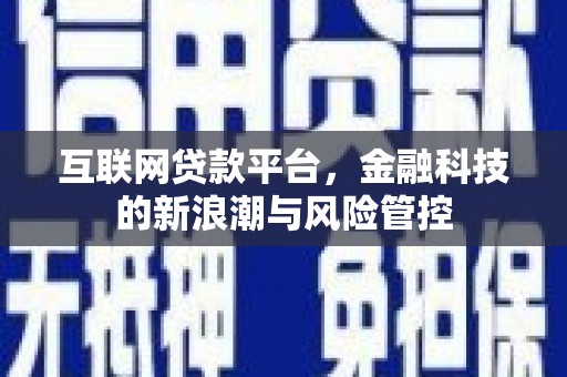开鲁互联网贷款平台，金融科技的新浪潮与风险管控